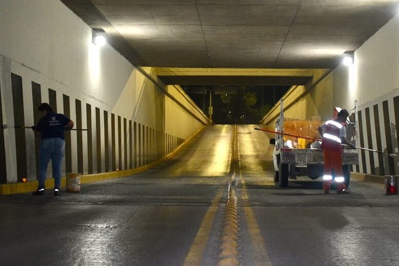 Gobierno de la Capital realiza acciones de remozamiento nocturno de calles y avenidas