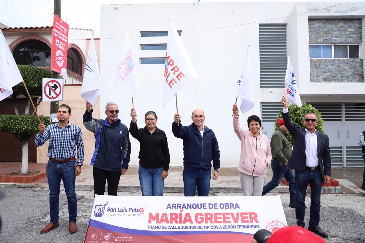 Enrique Galindo arranca la tercera obra de esta semana, del programa Vialidades Potosinas